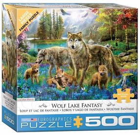 Пазл Eurographics Wolf Lake Fantasy, 67 см x 49 см, 500 шт., многоцветный