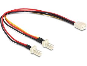 Сетевой кабель Delock Fan Power Splitter 3 Pin Molex Male, 3 Pin Molex Female, 0.22 м, многоцветный