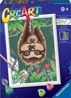 Glezna pēc numuriem Ravensburger CreArt Hanging Out, brūna krās./zaļa krās.