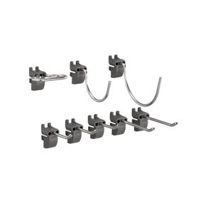 Крючок Elfa 4700129, 10 см x 3.5 см, серый цв., 8 шт.