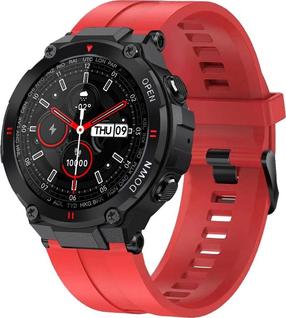 Išmanusis laikrodis Gravity GT7-5, juoda sp./raudona sp.
