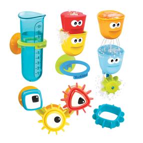 Vannas istabas rotaļlietu komplekts Yookidoo Cups N Gears Water, daudzkrāsaina