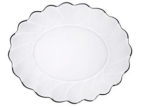 Lėkštė serviravimo Pasabahce Hasir, 28 cm x 23.6 cm x 4 cm, skaidri sp.