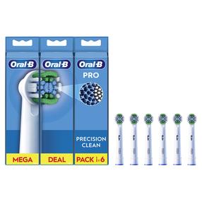 Elektrinio dantų šepetėlio galvutė Oral-B EB20-6 Precision Clean Pro, balta sp., 6 vnt.