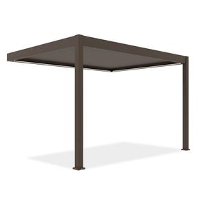 Pavėsinė Pergola Elegance Wall Automatic, 400 x 256 cm, rusvai pilki sp.