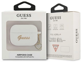 Austiņu futlārs Guess For Apple Airpods Pro, balta krās.