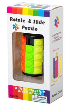 Edukacinis žaislas Rotate & Slide Puzzle, 6.3 cm, įvairių spalvų
