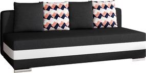 Sofa-lova Calia Sawana 14, Soft 17, balta sp./juoda sp., 91 x 195 cm x 83 cm