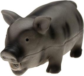 Rotaļlieta sunim, graužammanta suņiem Karlie Pig 504212, 22 cm, melna krās.