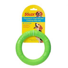 Žaislas šuniui, žiedai Doggy Ringo, 17.5 cm, Ø 17.5 cm, žalia sp., S