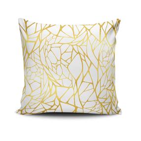 Dekoratīvs spilvena pārvalks Mioli Decor NKLF-278, zelta krās./balta krās., 43 cm x 43 cm