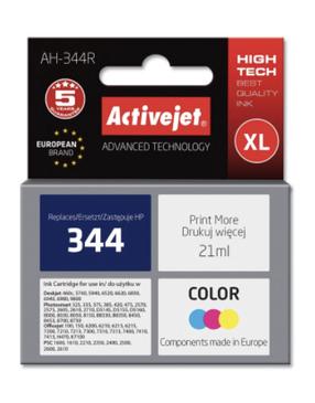 Tintes printera kasetne ActiveJet Premium AH-344R, zila krās./sarkana krās./dzeltena krās., 21 ml