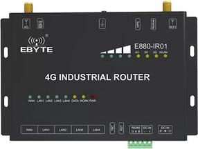 Maršrutizatorius HiSmart HS082307 Industrial Cellular Router, juoda sp.