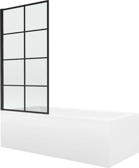 Vonia su sienele, laisvai pastatoma/kampinė Mexen Cubik, 150 cm x 70 cm x 41.5 cm, stačiakampis, balta sp.