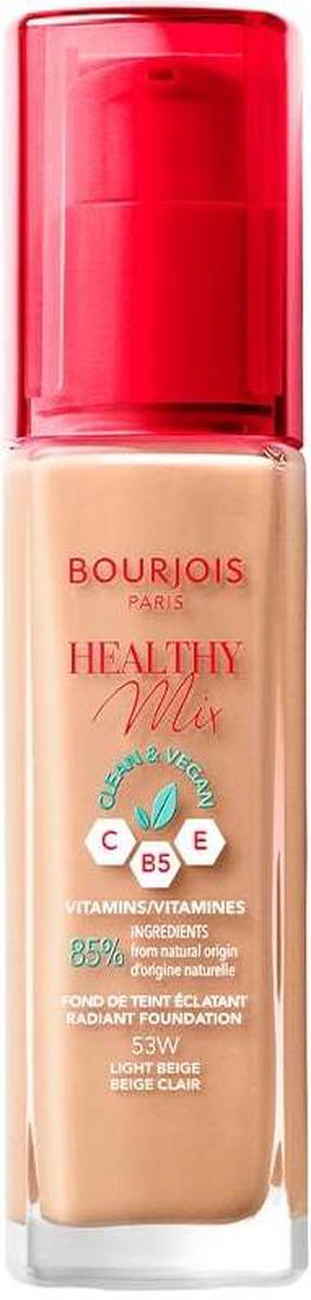Skystas makiažo pagrindas Bourjois Paris Healthy Mix, 53w light beige, 30 ml