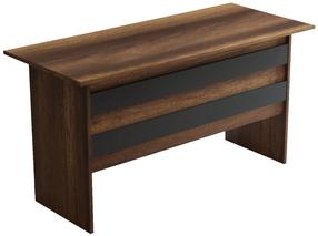 Rašomasis stalas Kalune Design Vario A 956LCS1101, 140 cm x 60 cm, 73.8 cm, antracito sp./tamsiai ruda sp.