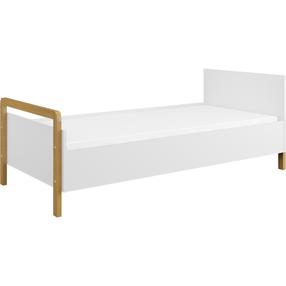 Vaikiška lova Kocot Kids Victor LVI_BI_18-8BS_M, balta sp., 80 x 180 cm, be patalynės dėžės, su čiužiniu