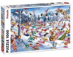 Пазл Piatnik Christmas Skiing 76286, 48 см x 68 см, 1000 шт., многоцветный