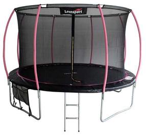 Batuts Lean Sport Max, 426 cm, ar drošības tiklu, ar kāpnēm