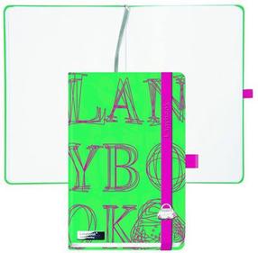Записная книжка Lanybook Notes Only, A6, зеленый цв./розовый цв.