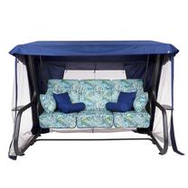 Lauko sūpynės Patio Venezia Lux, mėlyna sp./balta sp./geltona sp., 221 cm x 143 cm x 173 cm