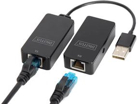 Adapteris Digitus USB / RJ45 DA-70141 RJ-45, USB 2.0, 50 m, melna krās.