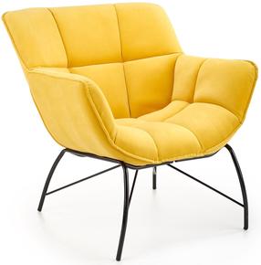 Tugitool Belton, kollane v., 74 cm x 73 cm x 78 cm