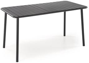 Lauko stalas Bosco, juoda sp., 140 cm x 70 cm x 76 cm