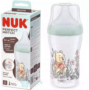 Bērnu pudelīte Nuk Perfect Match Disney Winnie the Pooh., 260 ml, 3 mēn., caurspīdīga krās./daudzkrāsaina
