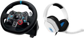 Žaidimų vairas Logitech G29 + ausinės ASTRO A10, balta/juoda