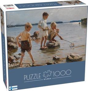 Dėlionė Tactic Boys Playing On The Shore 480640, 48 cm x 67 cm, 1000 vnt., įvairių spalvų