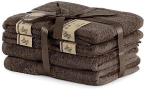 Vonios rankšluosčių rinkinys Restilo Bamby 14918, rudas, 70 x 140 cm/50 x 100 cm, 6 vnt.