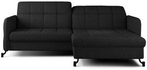 Kampinė sofa Lorelle Inari 100, juoda sp., dešininė, 160 x 225 cm x 105 cm