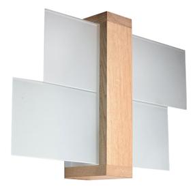 Šviestuvas sieninis Sollux Feniks 1 5902622425795, E27, 1 x 60 W, ruda sp. / balta sp.
