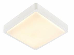 Āra griestu lampa SLV Ainos Square, 18W, LED, IP65, balta krās., 30 cm x 6.5 cm