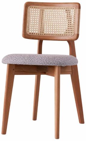 Valgomojo kėdė Kalune Design Punto 4451 974NMB1844, matinė, ąžuolo sp./blyški pilka sp., 46.5 cm x 43 cm x 80 cm