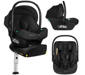 Pārnēsājams auto sēdeklis ar šūpuli Lionelo Astrid I-Size Set Plus, melna krās., 40 - 87 cm