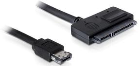 Vads Delock eSATA / SATA E-SATA, SATA 22 pin, 0.5 m, melna krās.