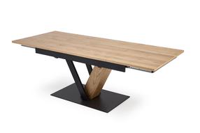 Stalas išskleidžiamas Fanis, ruda sp./juoda sp., 160 - 220 cm x 90 cm x 78 cm