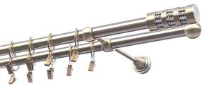 Karnīzes komplekts Olimp Cylinder Krysztal, 150 cm, Ø 19 mm, antīkais zelts krās.