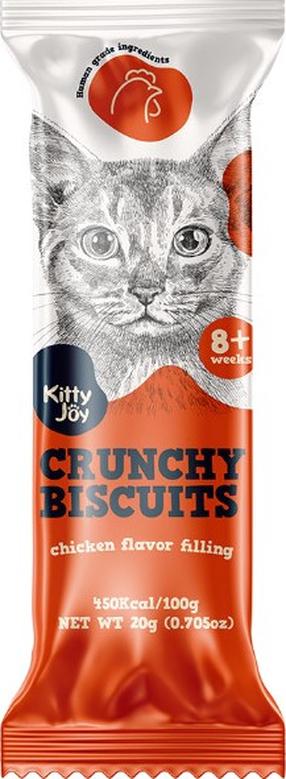 Kārumi kaķiem Kitty Joy Crunchy Biscuits, vistas gaļa, 0.02 kg
