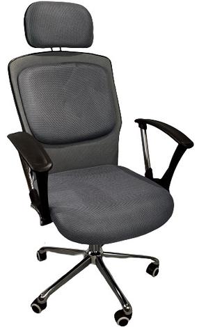 Darbo kėdė MN A013-2, 50 x 50 x 115 cm, pilka sp.