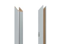 Vertikali durų stakta Domoletti, 209.7 cm x 14 - 18 cm x 1 cm, dešininė, pilka sp.