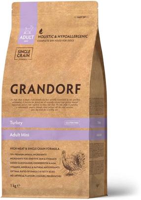 Kuiv koeratoit Grandorf 4 Meat Adult, kalkun, 1 kg