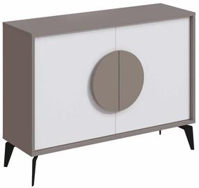 Консольный стол Kalune Design Gora 110, белый цв./mocha цв., 35.6 см x 110 см x 82 см