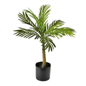 Искусственное растение в горшке, пальма Mondex Viridis, зеленый цв., 57 см x 12 см