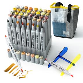 Kahepoolsete markerite-viltpliiatsite komplekt Arrtx Marker Pens, kahepoolsed, 40 tk