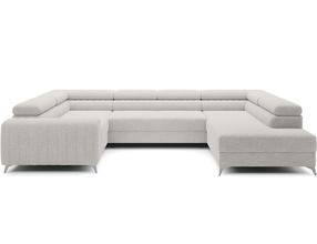 Modulinė sofa Louis Royal 01, balta sp., kairinė, 202 x 347 cm x 92 cm