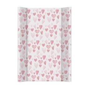 Mähkimismatt Ceba Baby Ultra Light Lots Of Love, 70 cm x 50 cm, valge v./roosa v.