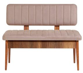 Prieškambario suoliukas Kalune Design Vina Bank, pilka sp./riešuto sp., 110 cm x 46 cm x 85 cm